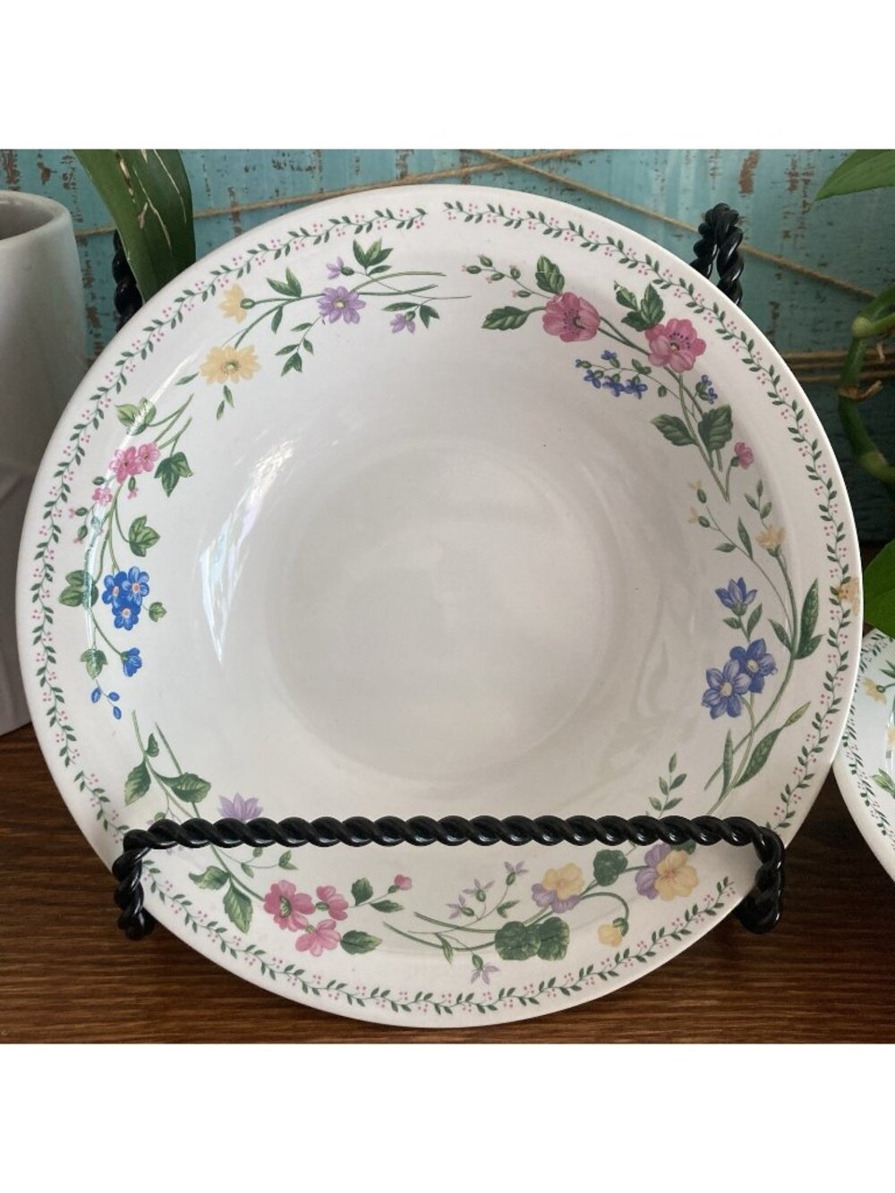 Farberware Stoneware English Garden 225 Soup Cereal Bowl 7" Floral Set Of 2